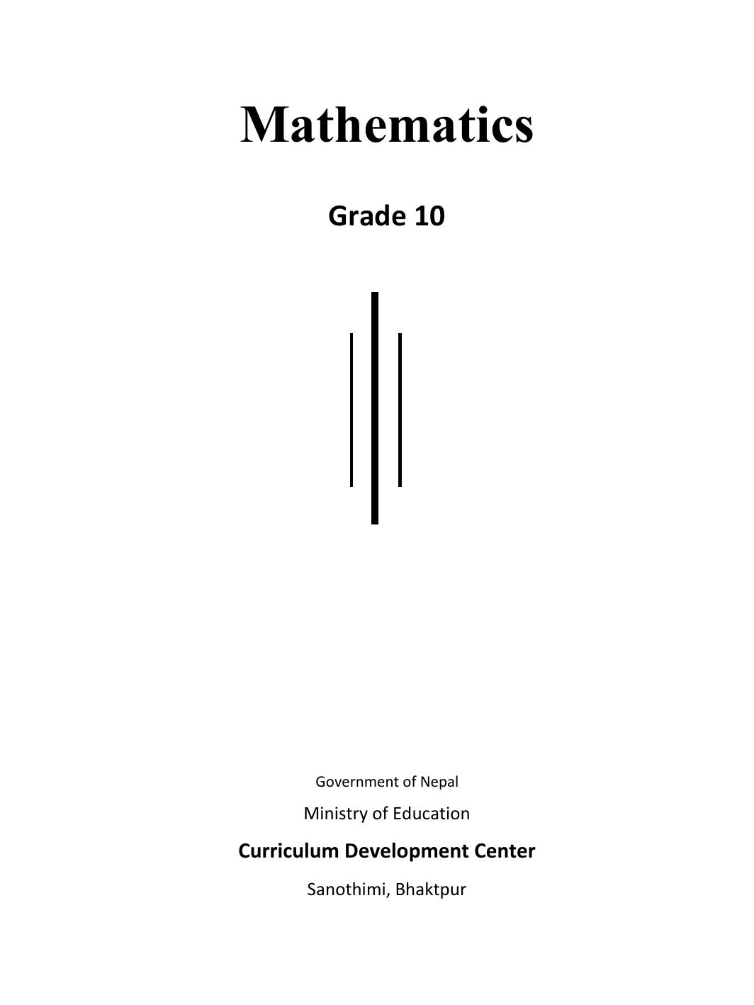 CDC 2011 - Mathematics Grade 10